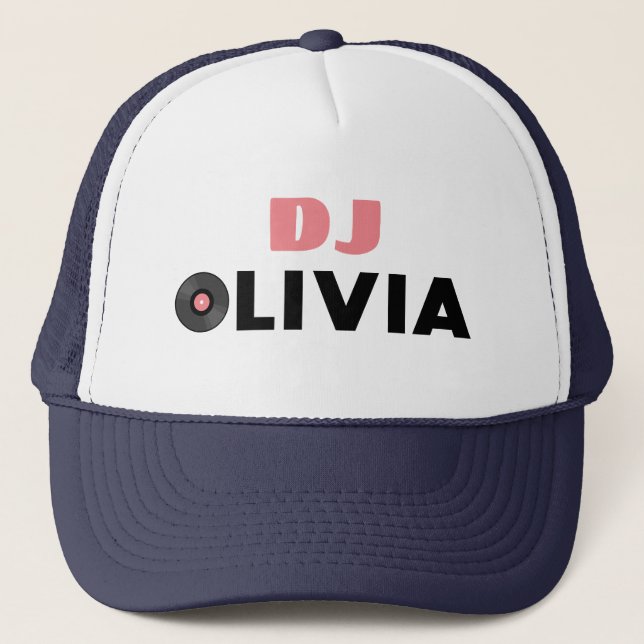 Olivia DJ Trucker Hat Truckerkappe (Vorderseite)