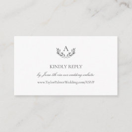 Olivia Elegant Monogram Wedding Website UAWG Begleitkarte