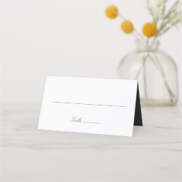 Olivia Elegant Simple Monogram Gray Wedding Platzkarte
