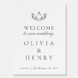 Olivia Elegant Wedding Welcome Sign