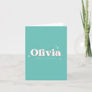 Olivia Happy Birthday | AQUAMARIN Karte