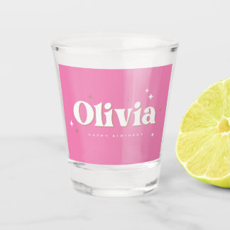Olivia Happy Birthday Cake Shot Glass Schnapsglas