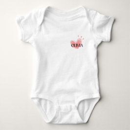 Olivia Heart Baby Bodysuit Baby Strampler