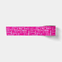 OLIVIA Individuelle Name auf Neon Pink
