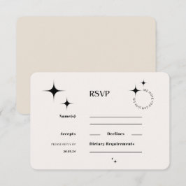 OLIVIA Modern Ivory Celestie UAWG Response Card RSVP Karte