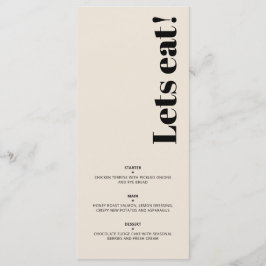 OLIVIA Moderner Almond Black Celestial Wedding Gue Menükarte