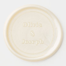 OLIVIA Moderner White Real Wax Umschlag Aufkleber