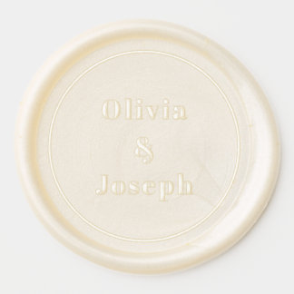 OLIVIA Moderner White Real Wax Umschlag Aufkleber