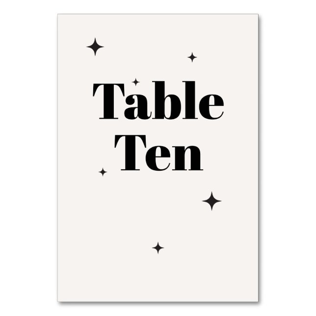 OLIVIA Modernes Hochzeitsfrühstück der Elfenbeinkü Tischnummer (Vorderseite)