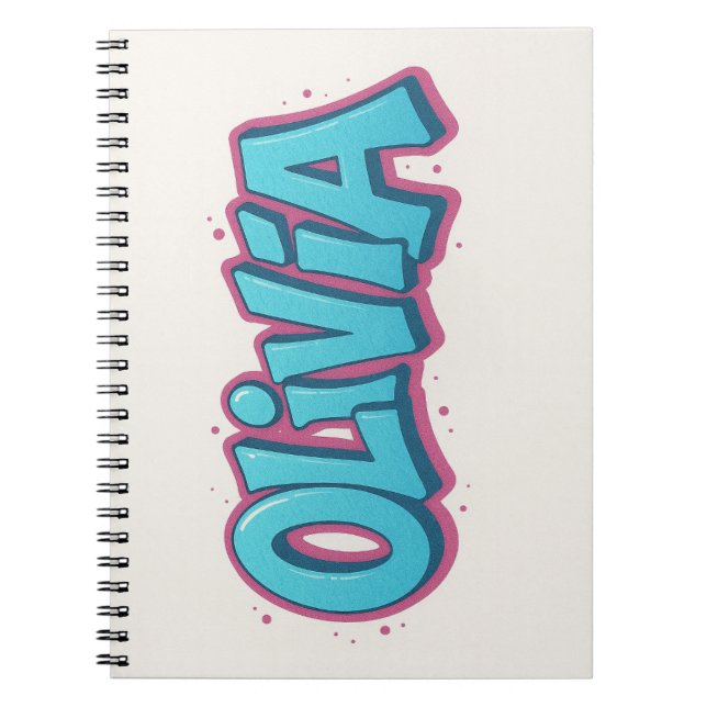 Olivia Name Art Notizblock (Vorderseite)