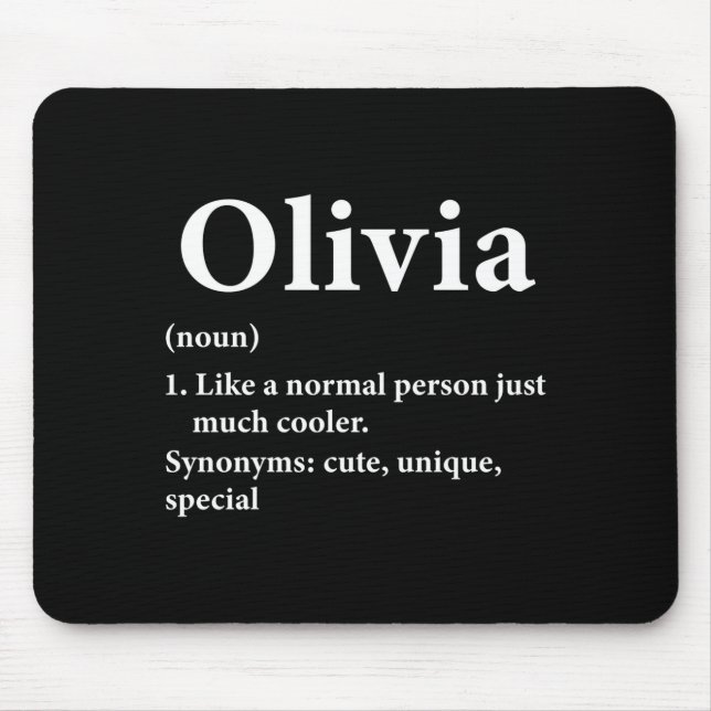 Olivia Name Definition Funny D  Mousepad (Vorne)