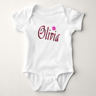 Olivia Name Logo, Baby Bodysuit Strampler