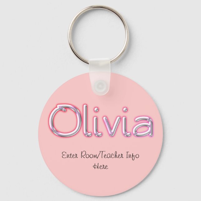 Olivia Name Tag Schlüsselkette Schlüsselanhänger (Vorderseite)