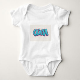 Olivia Namens Kunst Baby Strampler