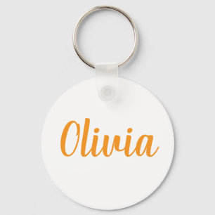 Olivia nom porte-clés anneau métallique