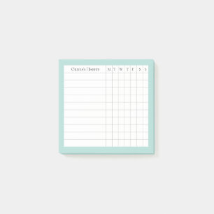 Olivia Personalisiert Habit Tracker in der Wellnes Post-it Klebezettel