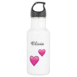 Olivia Personalized Hearts Water Bottle Edelstahlflasche