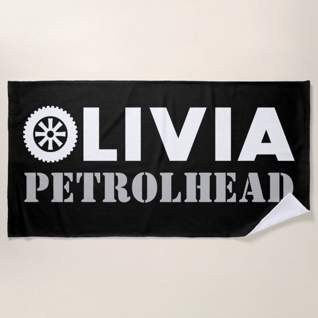 Olivia Petrol Head Strandtuch (Vorderseite)
