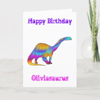Olivia saurus Colorful Brontosaurus Dinosaurier Ar