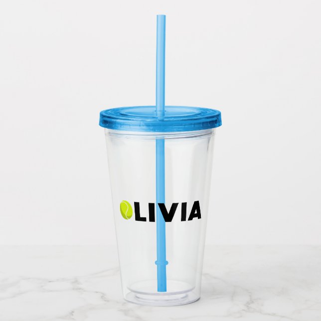 Olivia Tennis Acryltrinkbecher (Vorderseite)