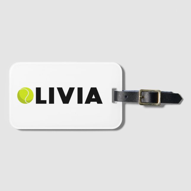 Olivia Tennis Gepäckanhänger (Vorderseite (Horizontal))