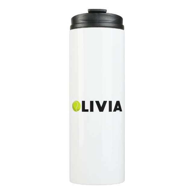 Olivia Tennis Thermosbecher (Vorderseite)