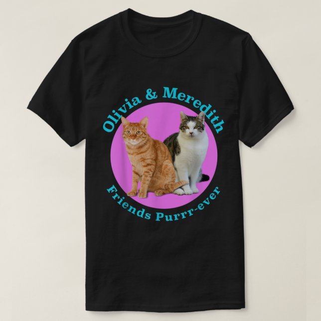 Olivia und Meredith Cat T-Shirt (Design vorne)
