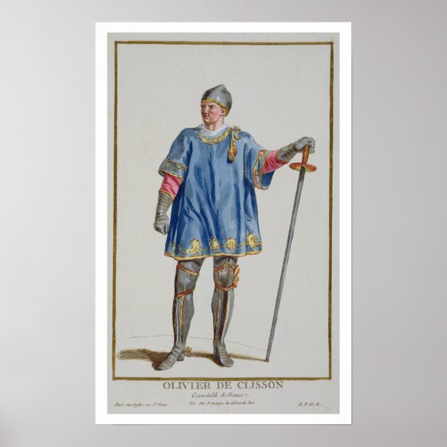 Olivier de Clisson (1332-1407) Constable (Frankrei Poster (Vorne)