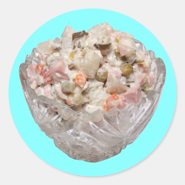 Olivier Salad Runder Aufkleber (Vorderseite)