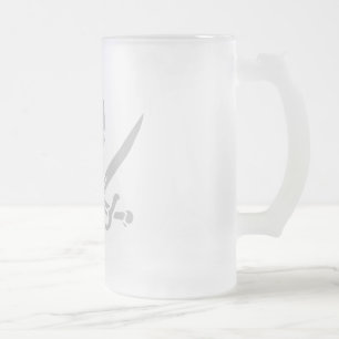 Ølkrus, grå mattglas bierglas