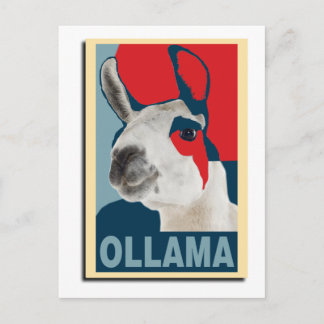 Ollama Obama - carte postale