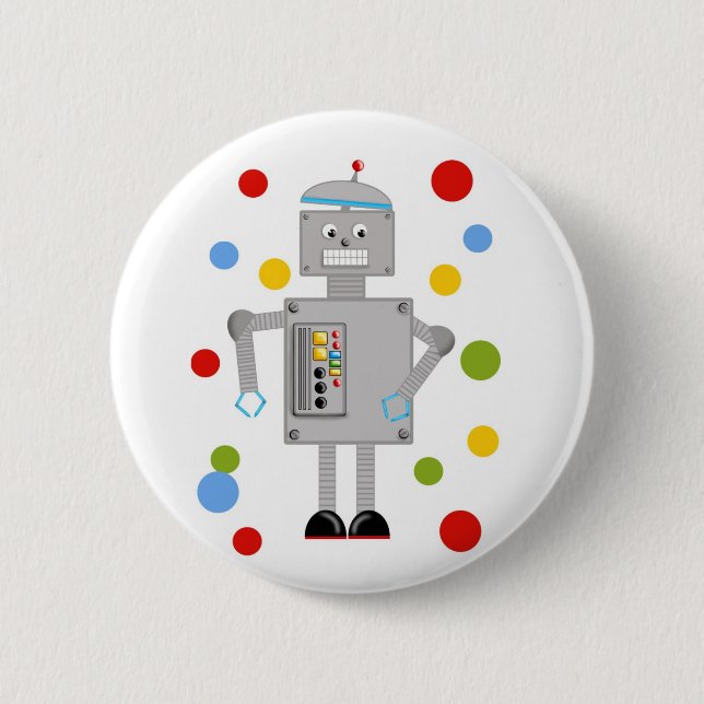 Ollie der Roboter Button (Vorderseite)
