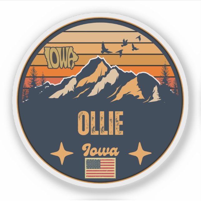 Ollie, Iowa Aufkleber (Vorderseite)