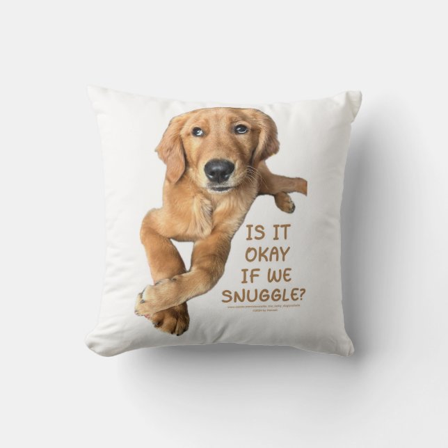 Ollie the Lucky Dog Snuggle Pillow Kissen (Vorderseite)