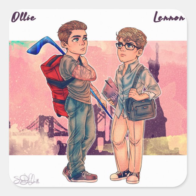 Ollie und Lennon Aufkleber (Vorderseite)