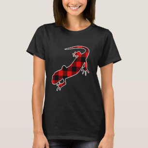 Olm Red Buffalo Kariert Salamander Matching Pj Fam T-Shirt