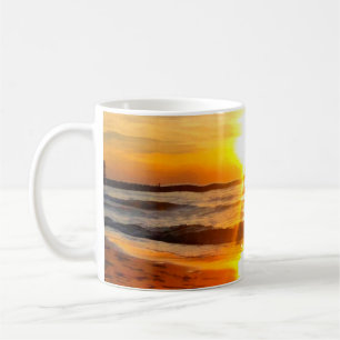 Ölmalerei. Akrylkunst. Großes Poster. Wa Kaffeetasse
