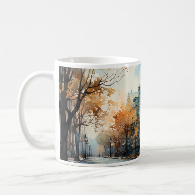 Ölmalerei auf Wohnfläche Kaffeetasse (Links)