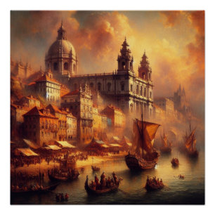 Ölmalerei der Renaissance Poster