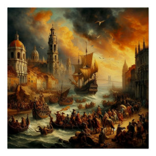 Ölmalerei der Renaissance Poster
