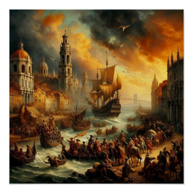 Ölmalerei der Renaissance Poster (Vorderseite)