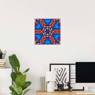 Ölmalerei Multicolor Kaleidoskop Poster