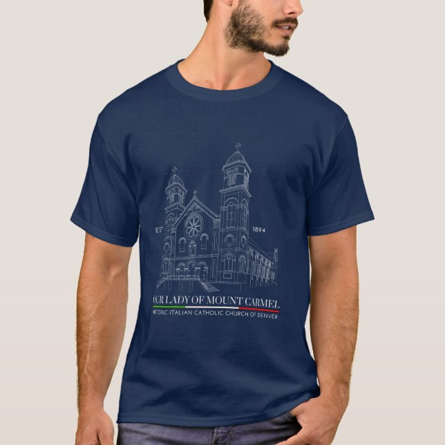 OLMC Line Logo Männer-T - Shirt-Marine T-Shirt (Vorderseite)