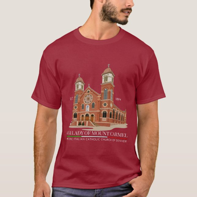 OLMC Logo Männer T - Shirt Maroon (Vorderseite)