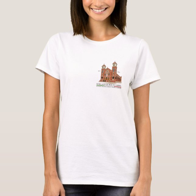 OLMC-Logo (ver. 2) Weiß für den T - Shirt von Frau (Vorderseite)