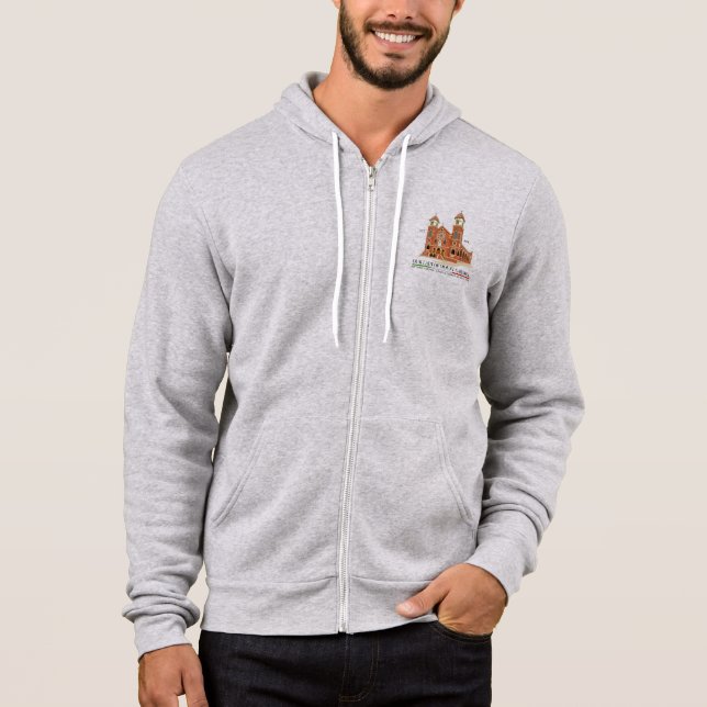 OLMC-Logo (vorne) MännerFull-Zip Hoodie Gray (Vorderseite)