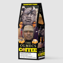 OLMECS Coffee, 12oz Bag, Dark Roast, Flath