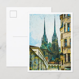 Olomouc Tschechien Schöne Ölmalerei Stadt Postkarte