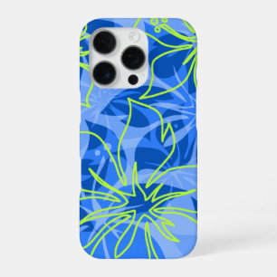 Olowalu Hibiscus Hawaiian Camo Blau iPhone 16 Pro Hülle