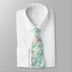 Olowalu Hibiscus Hawaiian Camo - Minze Krawatte